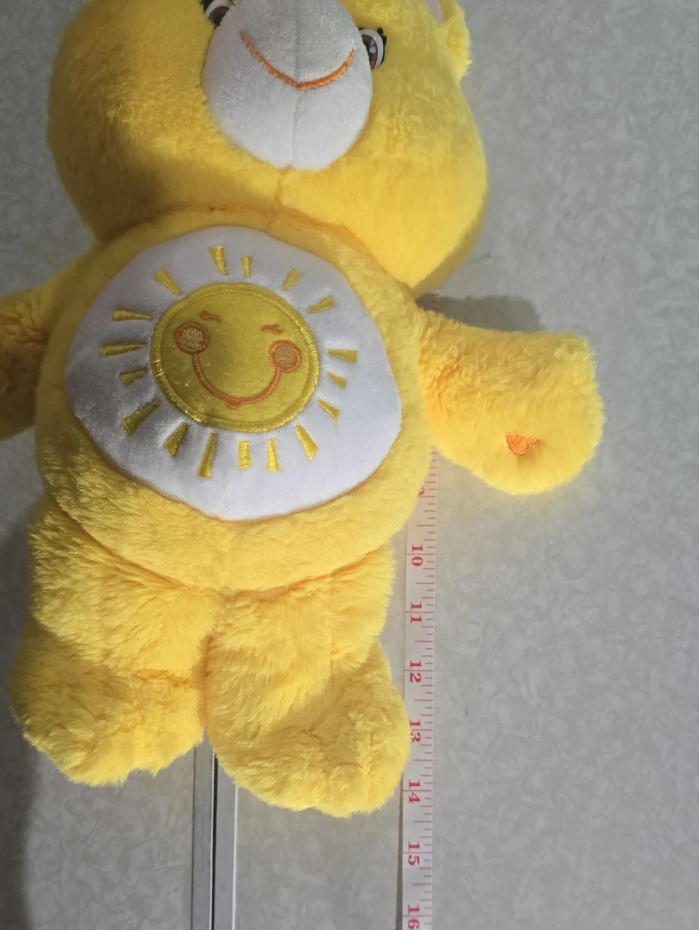 Care Bears Funshine Bear Yellow Sun On Belly  Plush Toy - Soft Kids Toy
